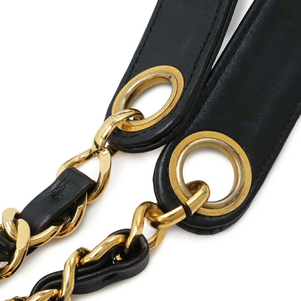 CHANEL Black Lambskin Leather Shoulder Bag - Picture 7 of 10